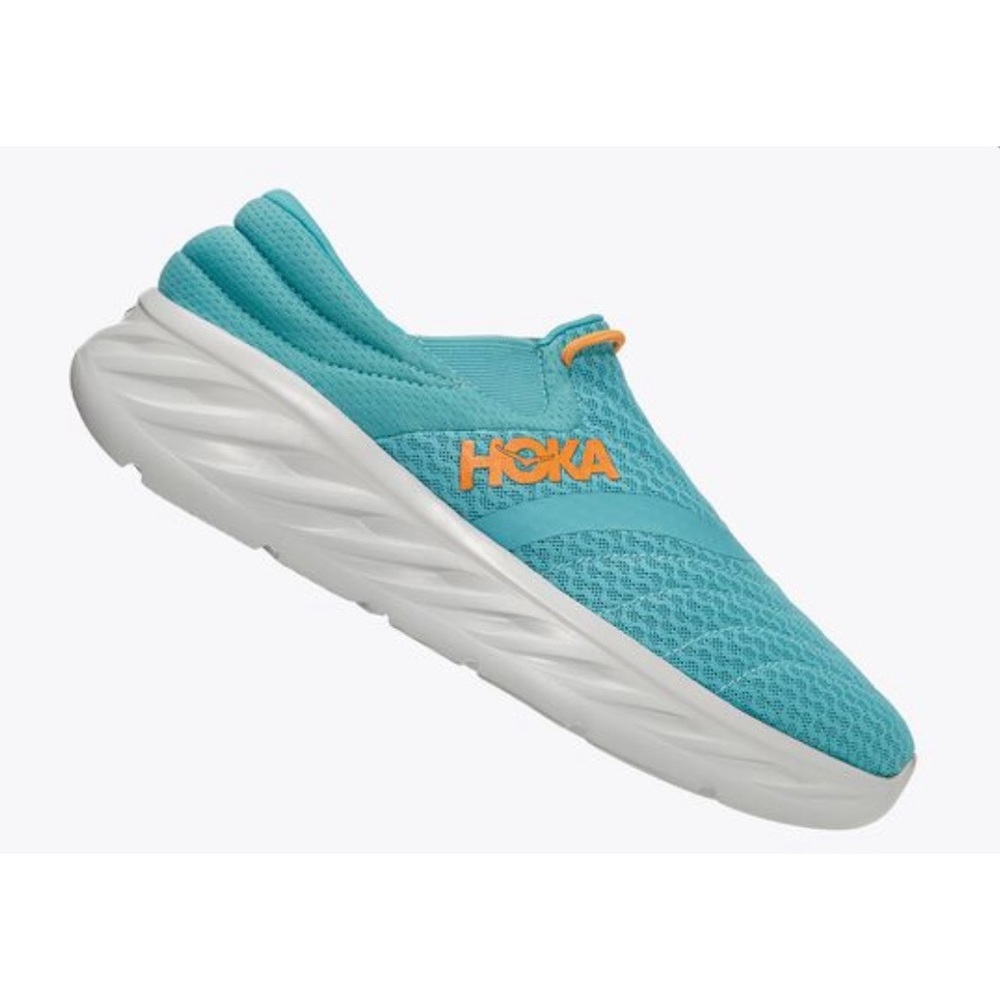 Hoka Ora Recovery Shoe 2 Aquarelle / Blazing Orange Size US 8 Mens